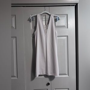 Tildon Cream Slip Dress with Lace Insert